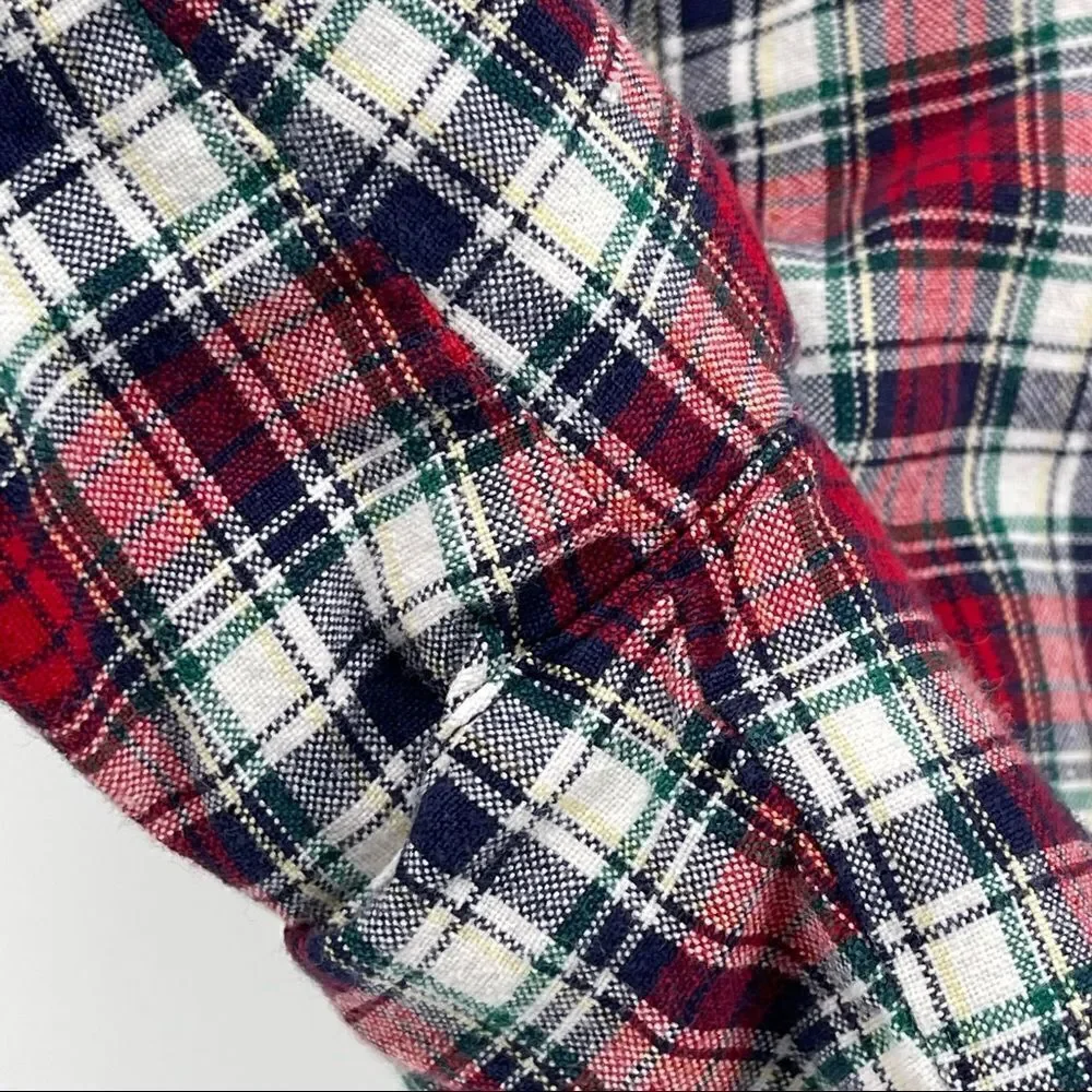 Tommy Hilfiger Men’s Plaid Shorts Size 36 Pleated Red Blue Preppy Golf Summer